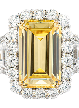 jcj时装珠宝黄色锆石戒指女