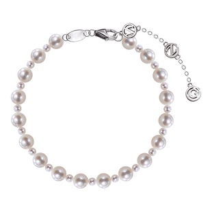 南珠宫淡水珍珠手链简约百搭年轻款生日礼物送女友C-HJS108SD-J