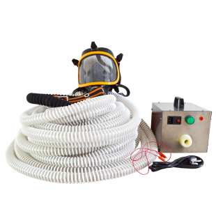 正压式电动送风长管空气呼吸器消防自救自吸式过滤式防毒氧气面罩