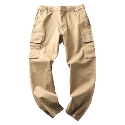 长裤束脚日系情侣款工装裤全棉