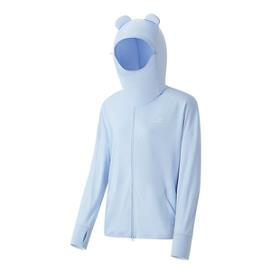 ohsunny防晒衣女春夏熊熊耳朵连帽防紫外线防晒衫原纱透气防晒服