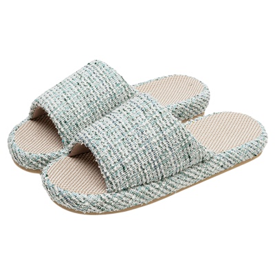 朴西亚麻厚底防滑居家四季女拖鞋