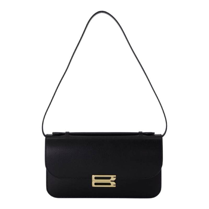 Victoria Beckham Midi Dorian Pochette 手拿包 -皮质-黑色