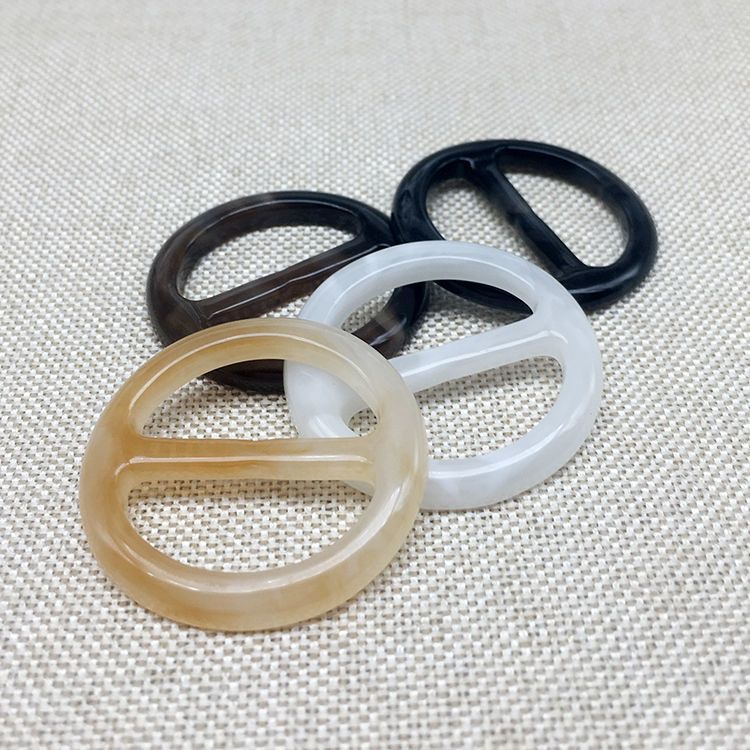 韩版衣角打结扣百搭丝巾圆形扣环简约衣物造型装饰扣子