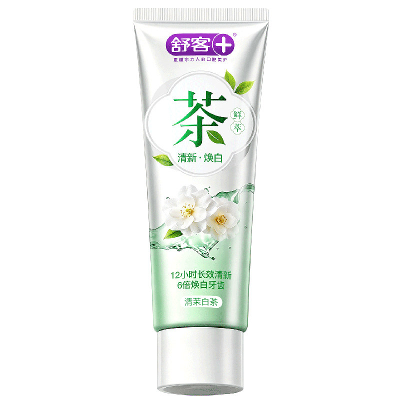舒客茶牙膏成人美白去渍口臭清新