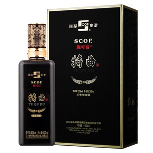 泸州施可富大曲酒厂 特曲酒黑金版 浓香型 500ml 53度 礼盒装
