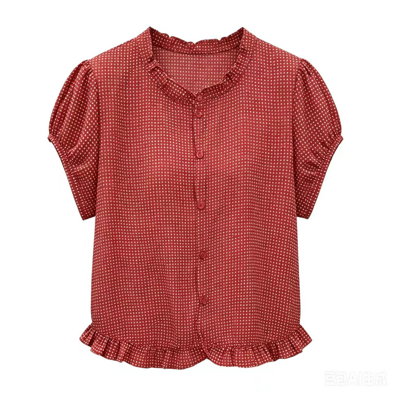 夏季短袖衬衫女休闲百搭小个子妈衬衫