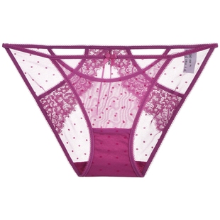 3件129|商场同款MYBODY性感网纱内裤女防夹臀蕾丝纯欲低腰三角裤