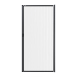 入户门自动回卷隐形纱门高透防蚊虫防猫防鼠推拉式铝合金沙门定制