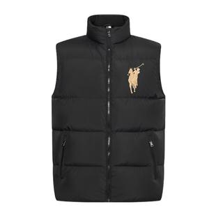 POLOWALK男士日系羽绒马甲秋冬立领背心纯色简约保暖百搭外套