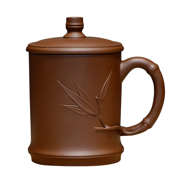 节节高升原矿紫泥名家手工茶杯