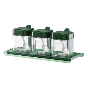 玻璃调料盒厨房收纳调料瓶调味料罐子套装盐罐防潮密封家用组合