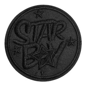 自粘黑色刺绣徽章免缝补丁布贴衣服裤子皮衣破洞修复缝补图案刺绣