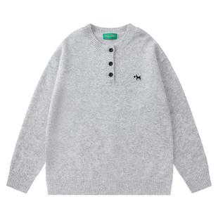 From Mars 安排起来 美式复古新款针织衫时尚宽松休闲男女毛衣BF