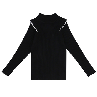 女童毛衣打底衫2025新款中大童一体绒厚款儿童针织衫秋冬内搭上衣