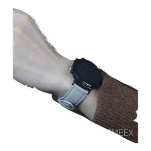 HIIIMEEX新款玫瑰粉小牛皮适用华为gt3表带gt2手表带真皮保时捷ecg版watch3pro智能手表gs3pro荣耀magic2男女