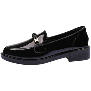 真皮小皮鞋女英伦风女鞋2026春秋新款鞋子女乐福鞋豆豆黑平底单鞋