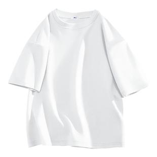 回力纯棉短袖t恤男夏季基础款纯白色二本针冰丝重磅内搭正肩体恤Y