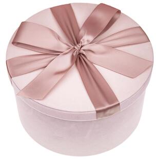 张小锤圆形绒布礼物盒包装盒空盒生日结婚高级大号礼品盒抱抱桶