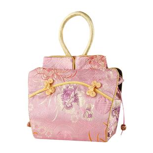 中国风特色云锦女手拎包出国小礼品送老外苏州特产刺绣丝绸零钱包