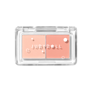 Judydoll橘朵双色腮红膨胀色腮红盘低饱和奶杏色空气感腮红女