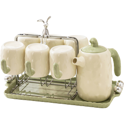 轻奢高档高级感陶瓷水杯茶具套装