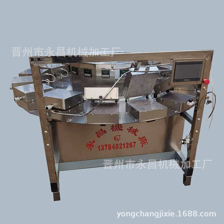 爆米花机蛋卷膨化机食品级卷筒切断机厂家对接不锈钢电加热