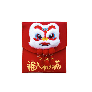 2026马年新款春节儿童创意斜挎布艺红包男女孩拜年挂绳卡通压岁包