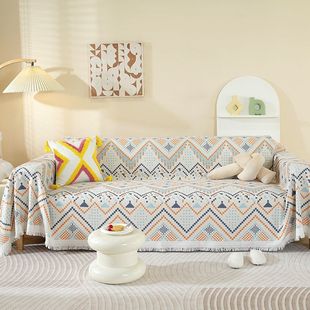 沙发盖布巾现代北欧风沙发毯子沙发垫套罩全包双面四季 通用防猫抓