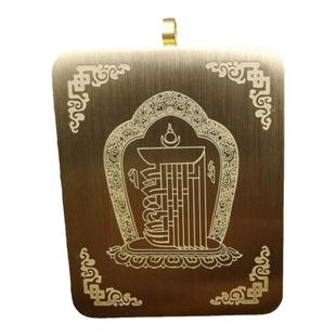 防水小唐卡外壳钛钢银色嘎乌盒手绘画噶乌盒可打开吊坠盒不掉色金