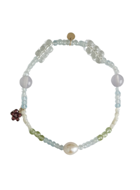 绝美海蓝宝串珠手链原创小众清新