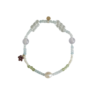 夏日微风/海盐碎碎冰~手链古风弹力串珠海蓝宝珍珠小众清新气质女