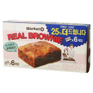 韩国进口零食Market O好丽友布朗尼巧克力蛋糕茶点心糕点120g*2盒
