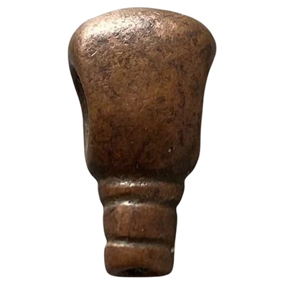 藏式手工复古工艺紫金利马铜佛珠三通配饰文玩菩提铜托甲佛头配件