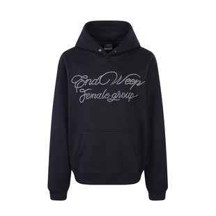 【Endweep官方店】美式烫钻连帽卫衣秋冬复古百搭宽松上衣帽衫