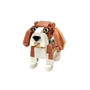 Bros Block国产积木萌宠小狗迷你颗粒拼装动物摆件男女孩儿童玩具