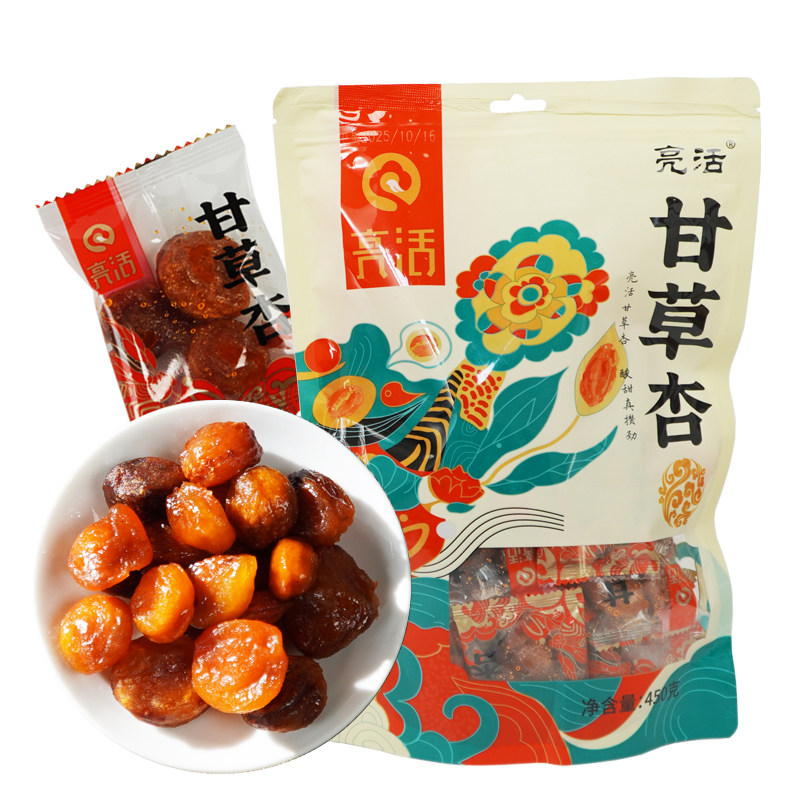 甘肃特产亮活甘草杏450g袋装