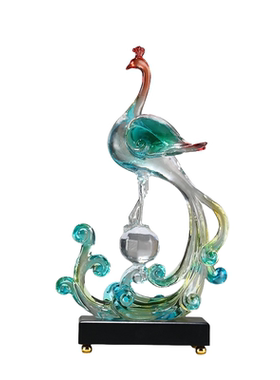 客厅电视柜开业送礼轻奢高级感高端2025新款凤凰摆件吉祥物工艺品