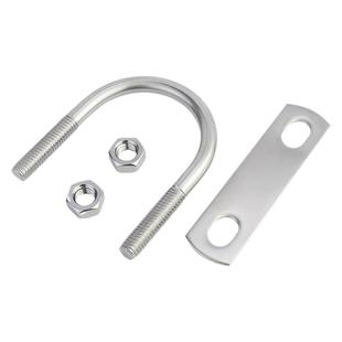 304不锈钢带螺母挡板套装U型螺栓螺丝U形卡U型管卡管夹固定卡扣骑