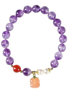 事事如意桃运连连水晶手链