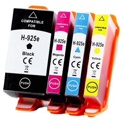 适用原装惠普8120墨盒925XL墨水盒HP OfficeJet Pro 8122 8130 925 925E黑色彩色喷墨一体打印机填充可加墨水