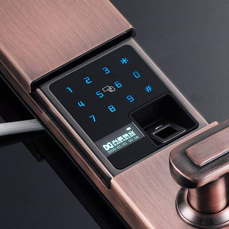 指纹锁全滑盖智能指纹锁电子门锁室内木门防盗门密码指纹锁,基础建材,入户门智能锁,淘宝优惠券,粉丝福利购,淘宝优惠卷