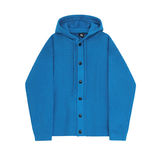 MRCYC简约休闲连帽针织开衫男士秋冬季宽松外套韩系潮流高级毛衣