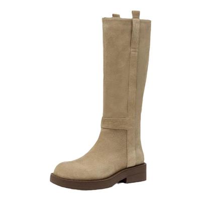 Beautoday绒面复古长筒靴