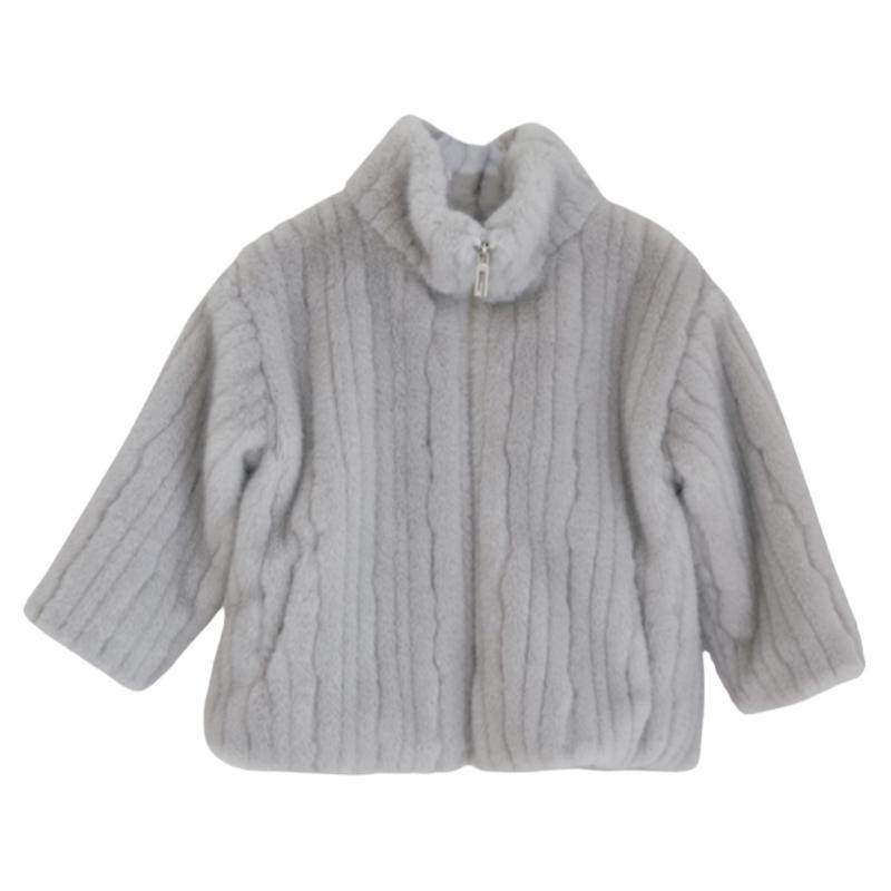 儿童皮草水貂绒外套男童女童棉衣
