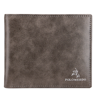 正品保罗男士钱包男款真皮钱夹2026新款高级短款男银包送老公爸爸