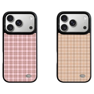 Rolincube原创苹果17Promax手机壳格纹iPhone17Pro磁吸壳Magsafe适用15Promax黑边16Pro时尚16Promax高级防摔