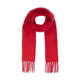 Desigual撞色logo印花流苏女式围巾