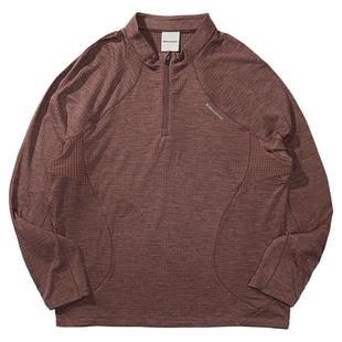 瞬时山野Monterest户外3A抗菌格子绒贴身中间层长袖T恤加绒打底