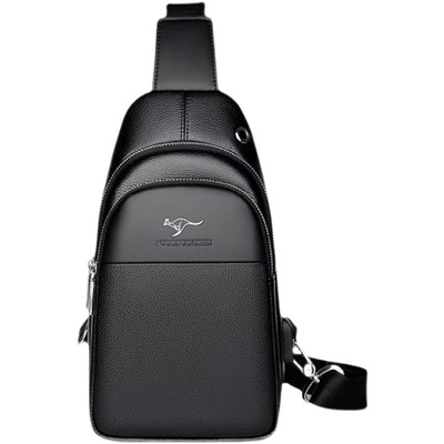 胸包男款真皮感斜挎包